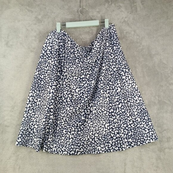 Vintage LYNN DAVIS Set of 2 Blouse + Skirt Floral Knit USA MADE Size 26W Padded - Picture 14 of 14